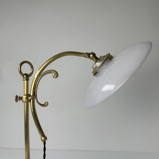 Image 1 of Antieke vintage bureaulamp omhoog en omlaag