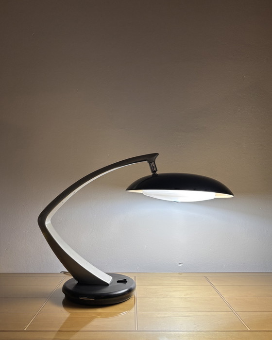 Image 1 of Brutalist Fase Boomerang 64 Table Lamp by Luis Pérez de la Oliva 1960s-1970s Desktop Lamp, Mid-Century, Space Age, Industrial De