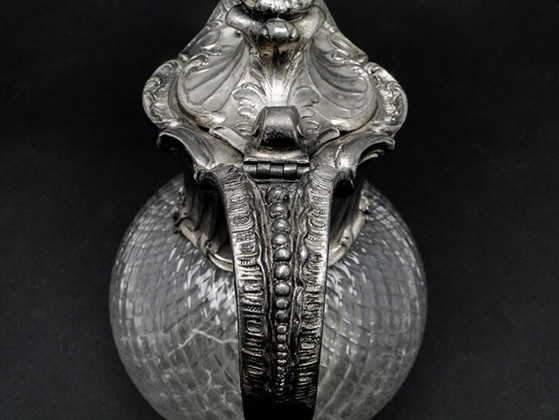 Wijnkan in art nouveau-stijl uit de 20e eeuw, afkomstig van WMF, Duitsland, jaren 1890. – Glazen & Karaffen (photo 7 of 15)