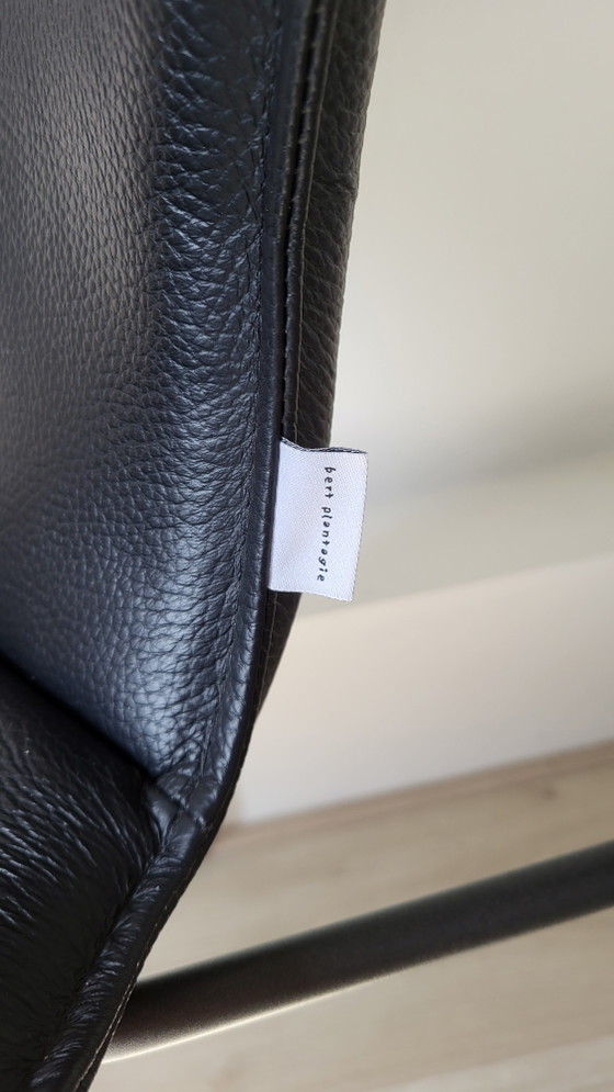Image 1 of Set of 4 Bert Plantagie dining chairs black leather