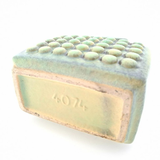 Image 1 of Muntgroene handvatvaas VEB Haldensleben ‘Dots’ | 4074