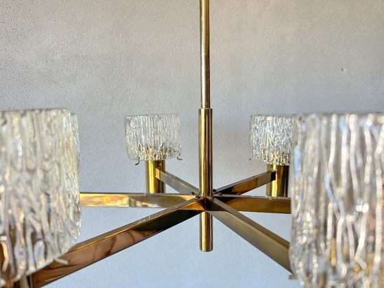 Vintage Kalmar Hanglamp – Kroonluchters, Glass, Brass (photo 3 of 10)