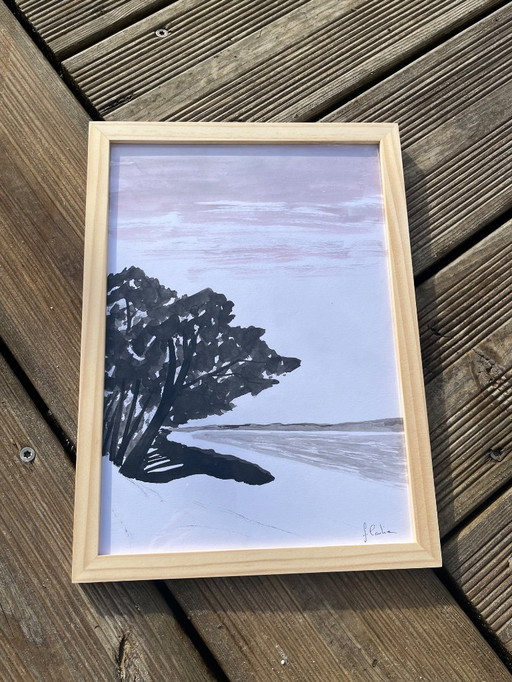 Encre de Chine sur papier blanc Format 30x21cm. 