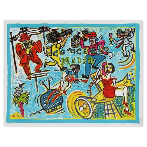 Ricardo MOSNER signierte Lithografie Concerto Media II 1985 – lithos zeefdrukken, Paper (photo 2 of 5)