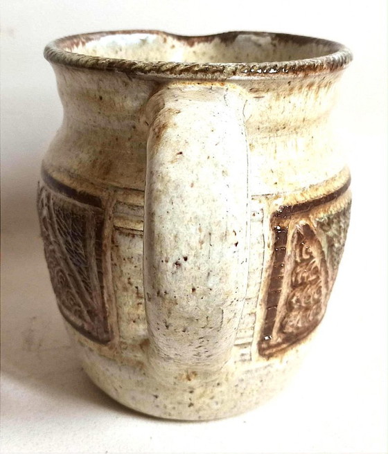 Image 1 of Stoneware pitcher stamped Giraud. Height 18.5 cm