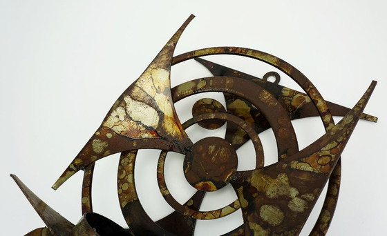 Image 1 of mid century modern henrik horst wall CANDLE HOLDER iron brutalist style