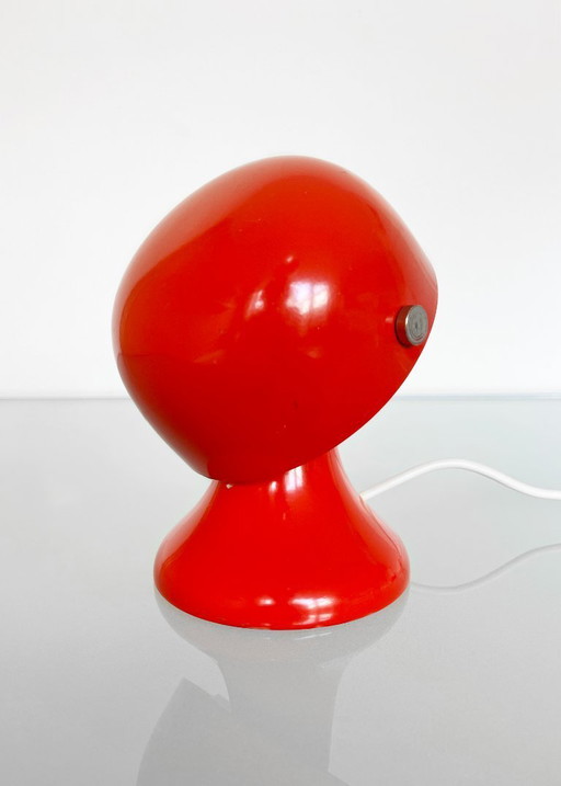 Lámpara de mesa Eclipse roja vintage