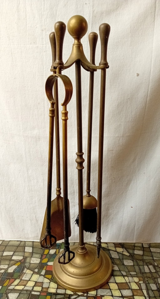Haardgereedschap Set – decoratieve objecten, Iron, Brass (photo 2 of 5)