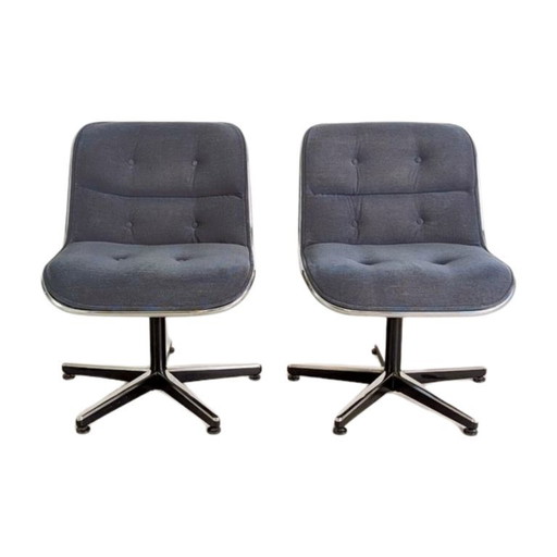 Ensemble de 2 fauteuils de direction Charles Pollock, Knoll International