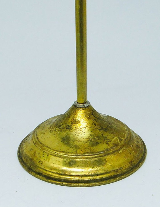 Mid-Century Pendant Lamp in Brass and Glass, 1950s (photo 4 of 7)