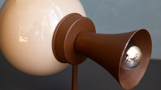 Image 1 of Bruine Herda Diabolo Vintage Mushroom Wandlamp