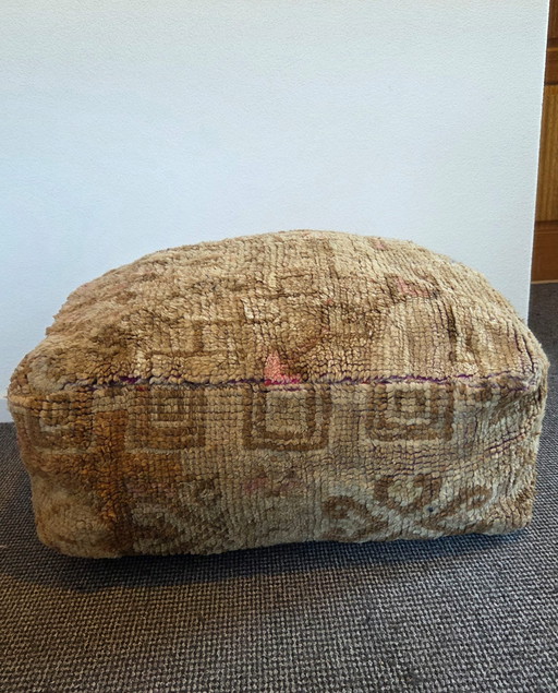 Handgemaakt berber poef, vintage zitkussen
