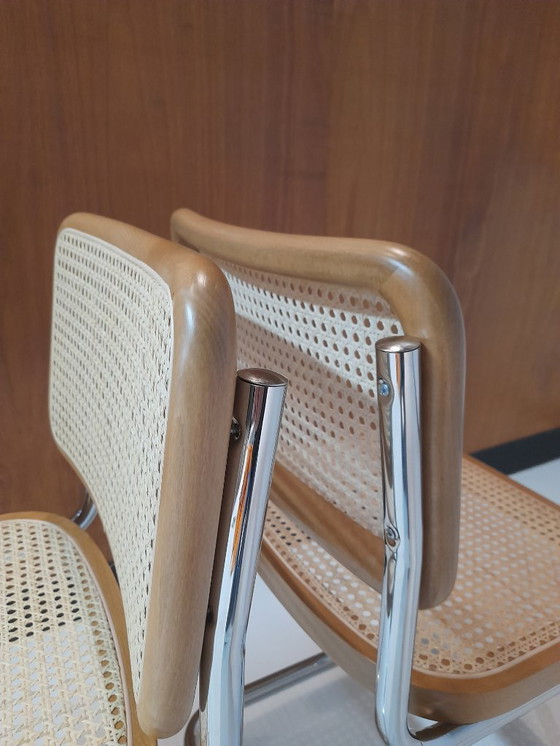 Image 1 of 4 Cesca B32 chairs by Marcel Breuer, 2000s edition