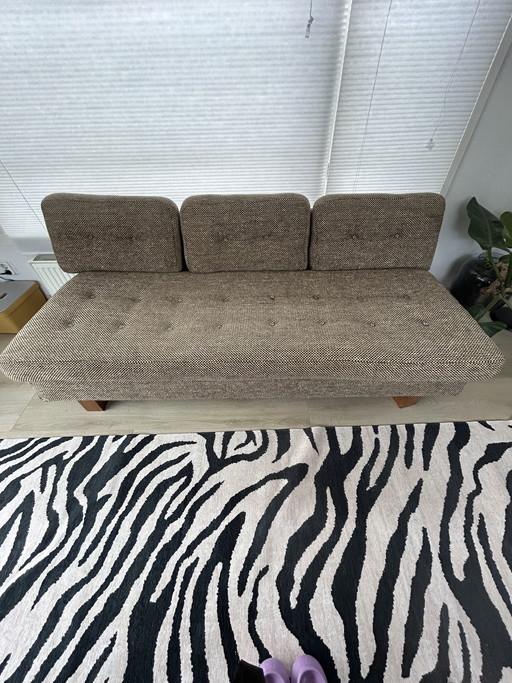 Artifort vintage sofa brown melange wool.