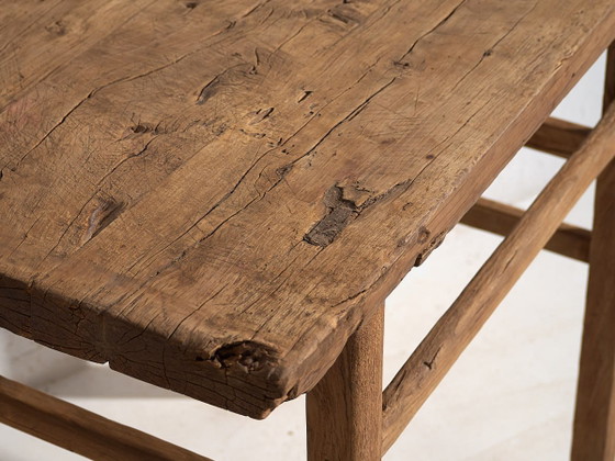 Antieke houten console tafel (ca. 1920) #6, Bruin, Rustic (foto 30 van 37)
