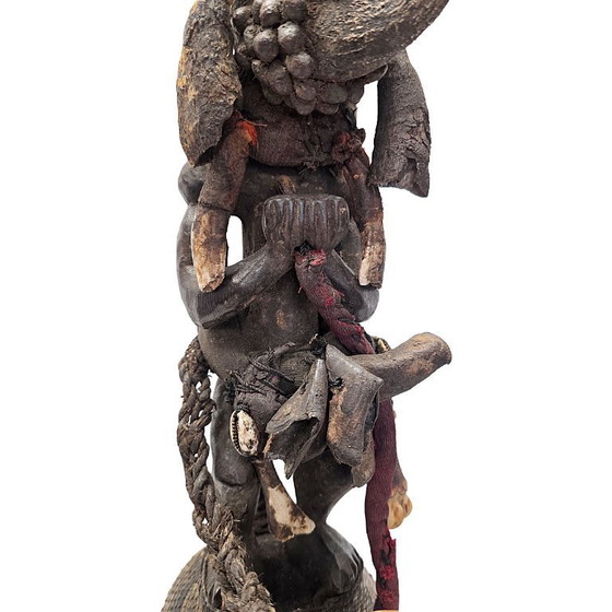 Image 1 of Fétiche de statue d'Afrique centrale ancienne/type Nkisi, milieu du XXe siècle