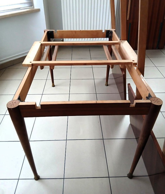 Image 1 of Mesa plegable de mediados de siglo - teca - Bélgica