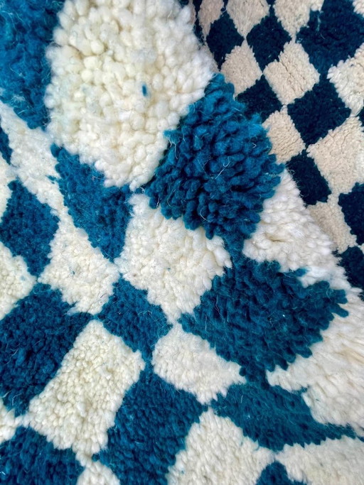 Handgemaakt Berberkleed van zuivere wol, blauw en wit, 2/3 m – Ahrend, vloerkleden en tapijten, Wool (photo 2 of 5)