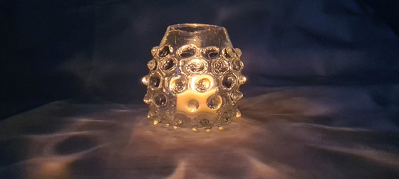 Vintage Murano Mid Century Bubble Glass Vase, Mouth-Blown, Heavy, Clear, 1960s/70s – Murano Glass (photo 5 of 14)