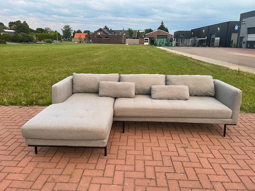 Modern Gray Fabric Corner Sofa