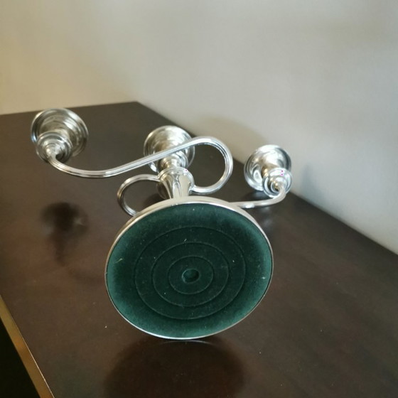 Image 1 of CHANDELIERS ANGLAIS ARGENTÉS