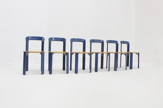 Image 1 of Vintage Bruno Rey dining chairs model 3300 set of 6