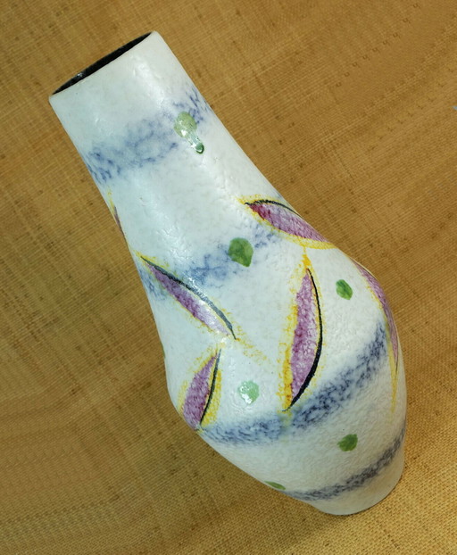 vintage scheurich west german mid century VASE floorvase abstract pattern early 60's model 537-52
