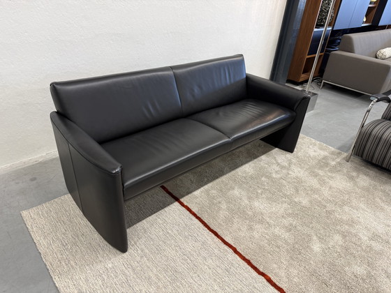 Image 1 of Leolux Evidence Boa Vista Sofa 2.5 Seater Black Leather