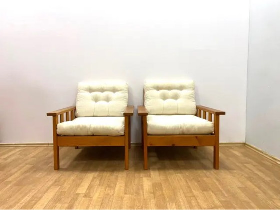 Image 1 of Coppia di poltrone in pino, anni '80, Svezia