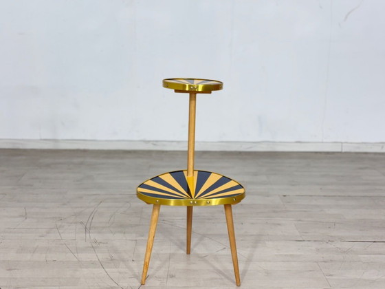 Image 1 of Vintage kidney-shaped table, flower bench, plant stand, side table, Mid Century