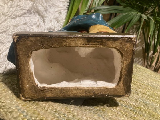 Image 1 of polychrome Gipsstatue der Maria mit dem Jesuskind