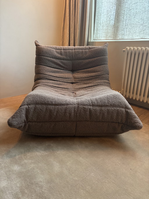 Poltrona Ligne Roset Togo - bouclé marrone scuro