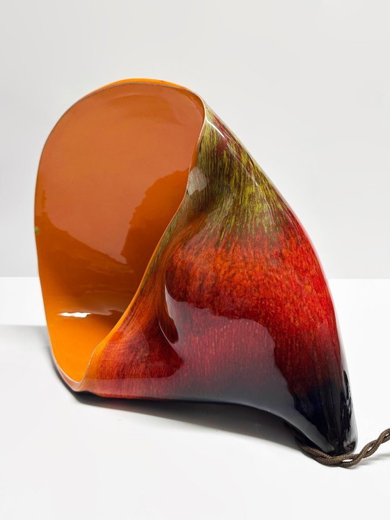 Image 1 of Vallauris ceramic seashell lamp. France, 1970s
