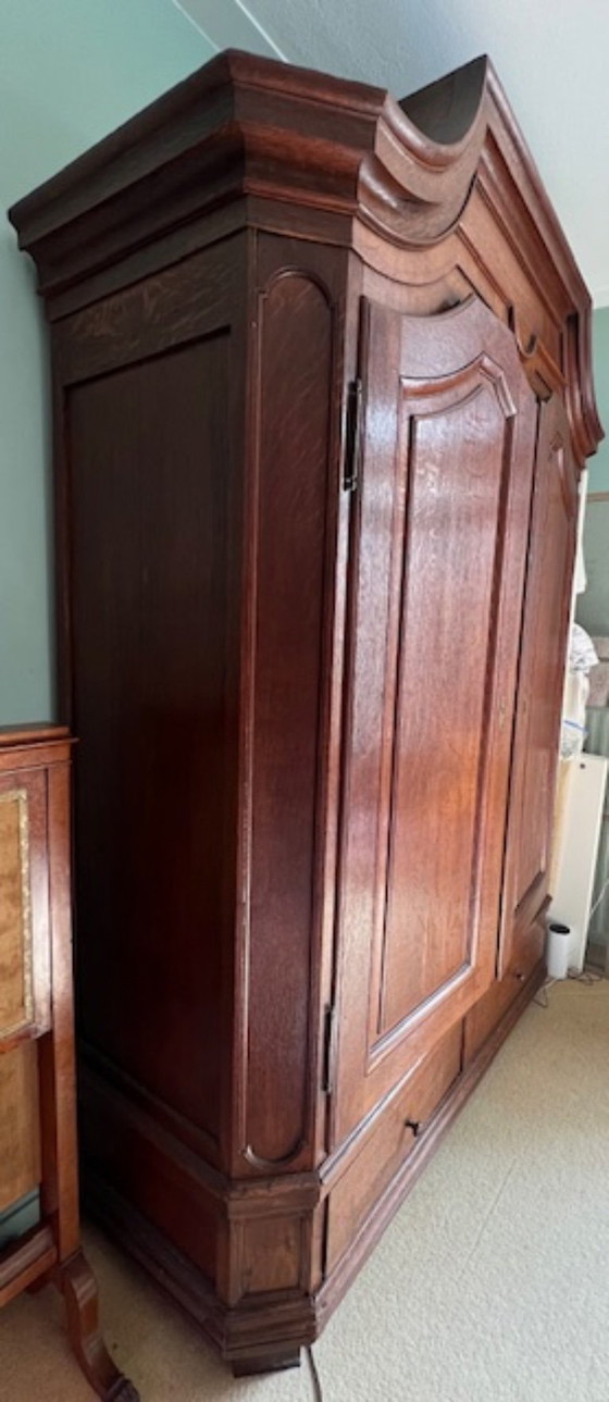 Antique Oak Hanging/Shelving Wardrobe – Wood (photo 3 of 7)