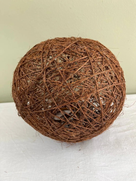 Vintage ball pendant light – Pendant lamps, Wicker, Rattan (photo 6 of 6)
