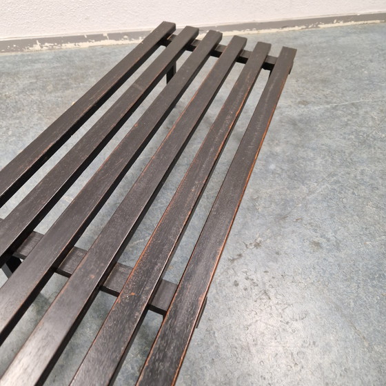 Image 1 of Panca vintage a doghe in legno di teak, anni '60-'70