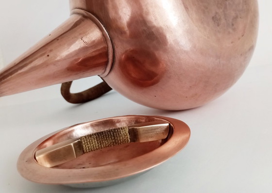 Image 1 of Werkstatte Carl Auböck Brass & Copper Modernist/Bauhaus Teapot Vienna 1950S