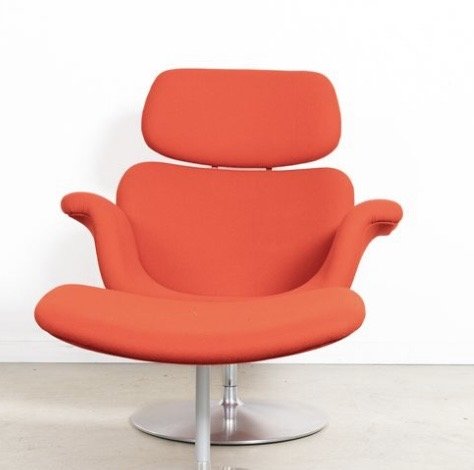 Image 1 of Fauteuils rouges Artifort Tulip 2x