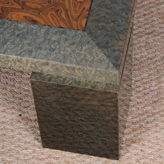 Image 1 of Coffee table in burl wood by Jean-Charles Liviani, 1980