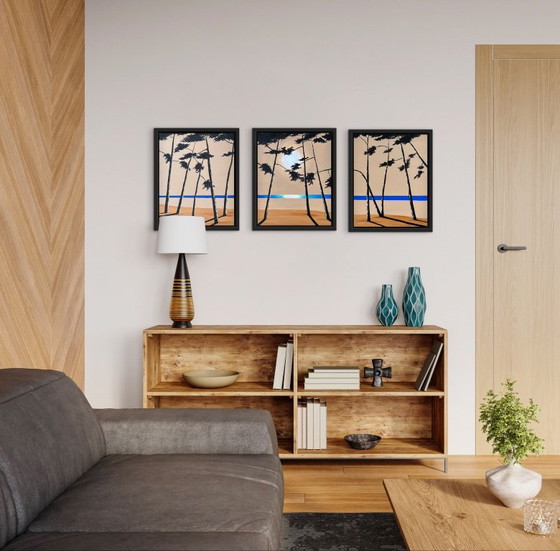 Acrylic Triptych 120x50 – Paintings & Drawings, Canvas (photo 12 of 16)