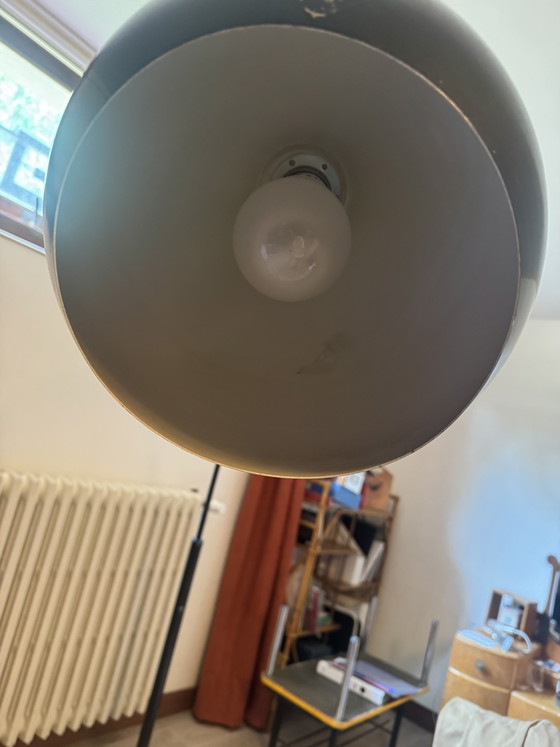 Image 1 of Lampada da terra vintage in stile Arco – anni '60/'70 – Marmo e metallo laccato nero