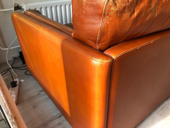 Image 1 of Canapé Poltrona Frau Socrates, design italien, cuir, cognac