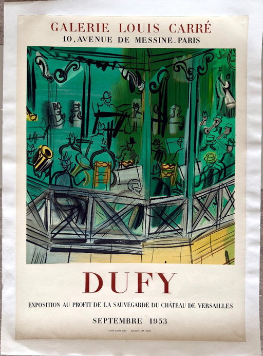 Raoul Dufy - Galerie Louis Carré, Paris, 1953 - Original-Lithografie-Plakat — Mourlot