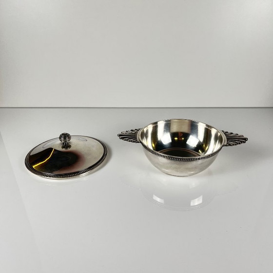 Image 1 of Silver-plated sugar bowl, Art Deco style – 20th century