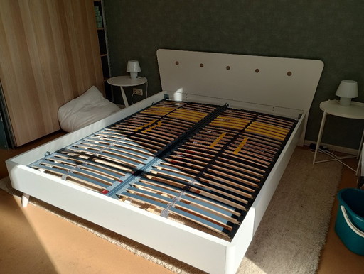 Cadre de lit blanc 160 x 200 – tweepersoonsbedden, Wood