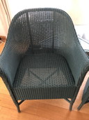Ensemble de deux chaises Lloyd Loom - Vertes