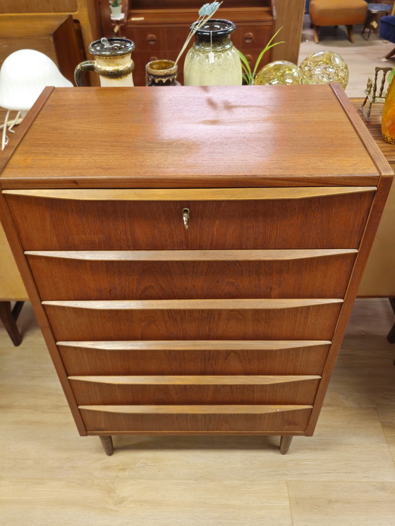 Image 1 of Vintage Ladekast Ladekastje Kast Kastje Teak Fineer 