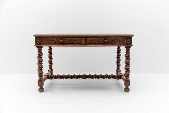 Image 1 of French Barley Twist Writing Desk