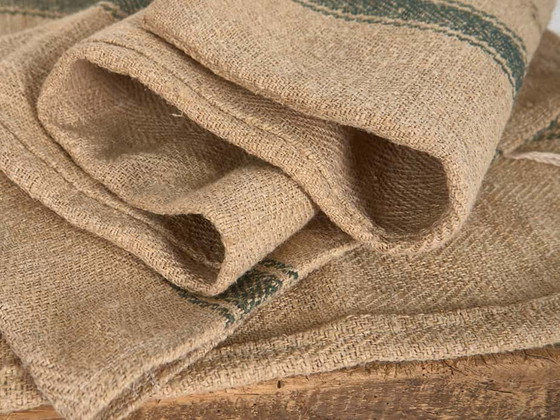 Antique green-striped linen pillow - Dimensiones: 30x50-2, Rustic (photo 3 of 7)