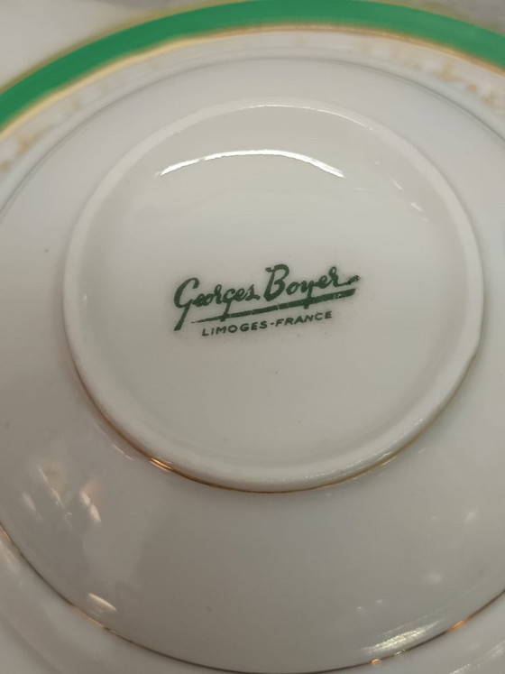 Art Deco Limoges Porcelain Tea Set, Table accessories, Green (photo 7 of 7)